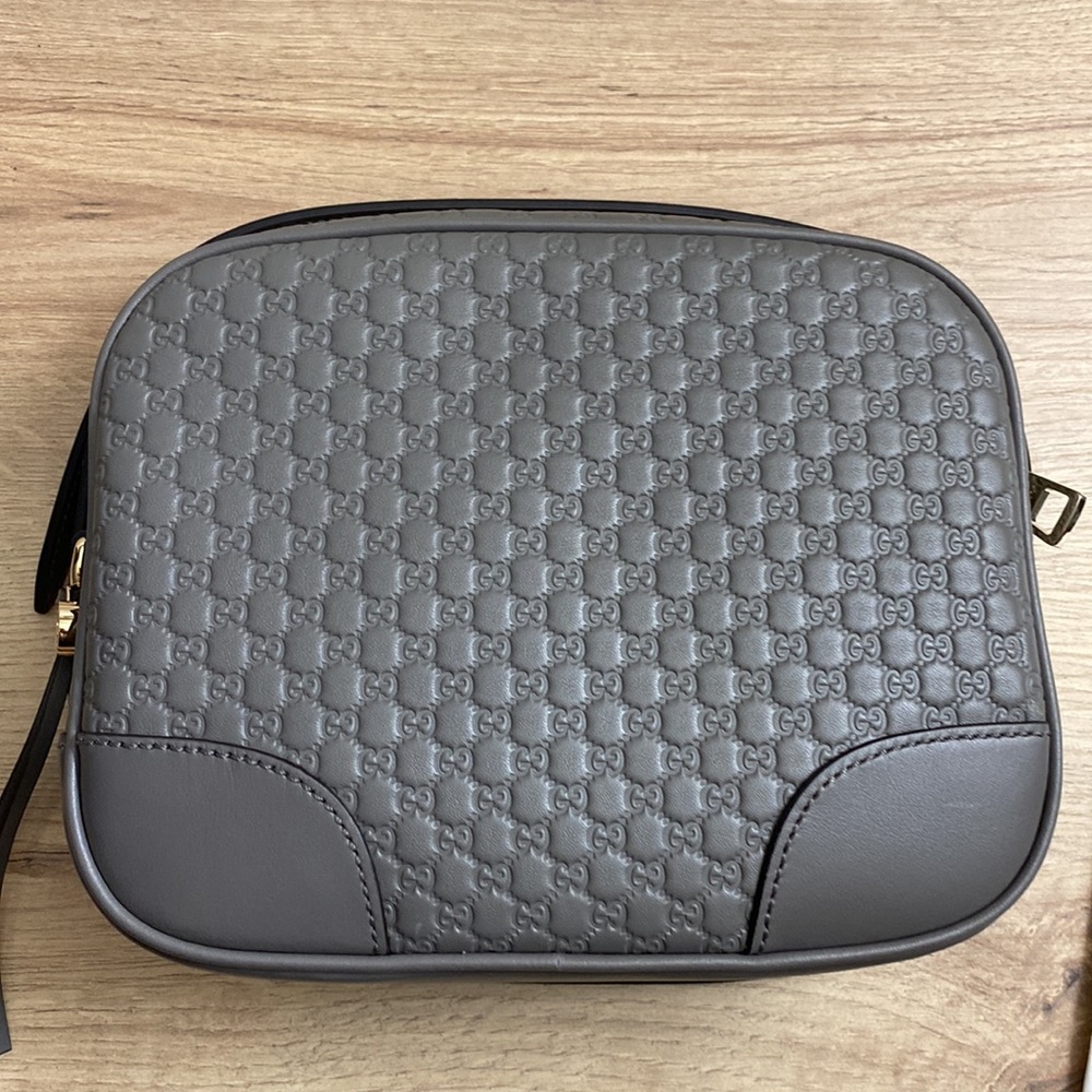 Brand New GUCCI Microguccissima Mini Bree Messenger Bag Grey - Picture 4 of 16
